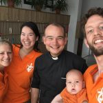 Fr. Roderick posing with the Dutch World Youth Day Team