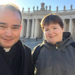 Fr. Roderick and Inge on St. Peter's Square